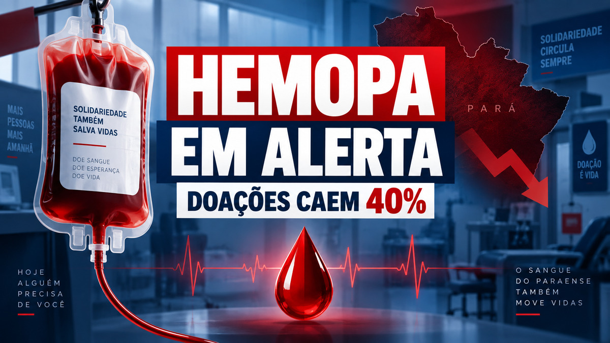 Hemopa registra queda de mais de 40% nas doações e reforça alerta no Pará
