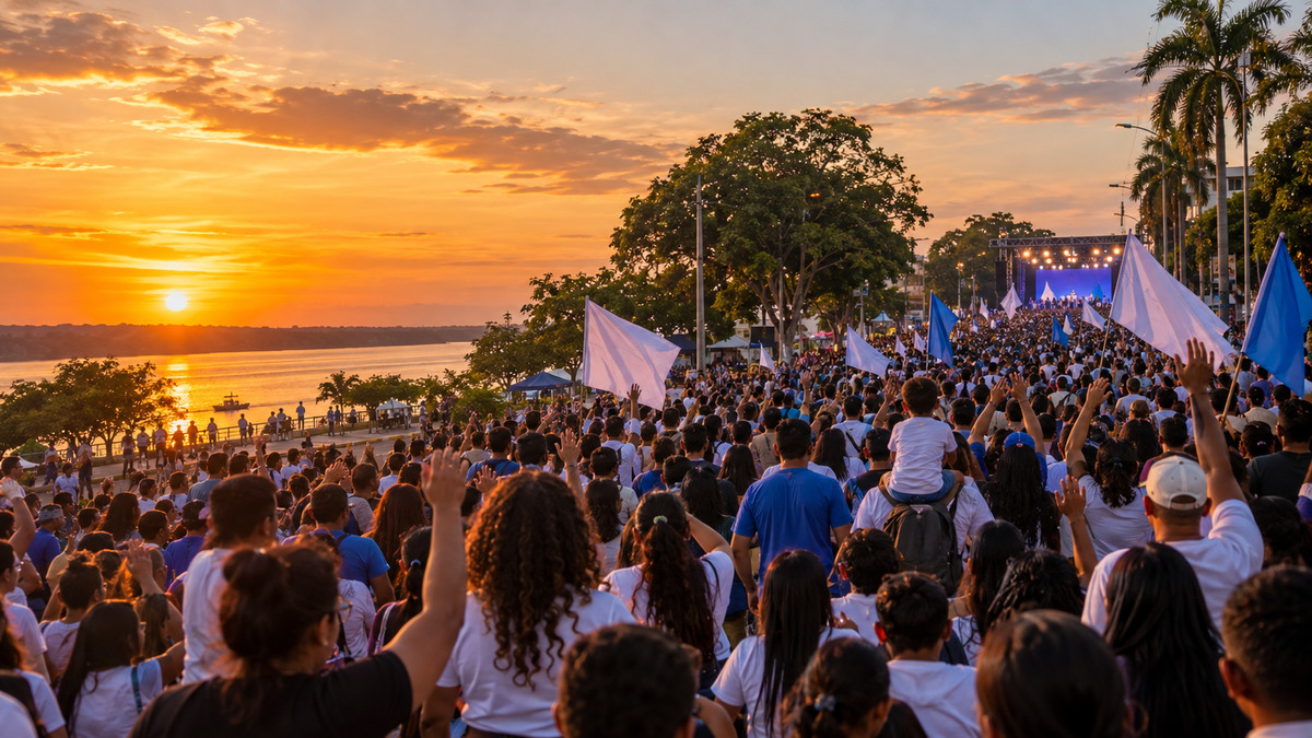 Marcha para Jesus reúne mais de 30 mil pessoas nas ruas de Santarém